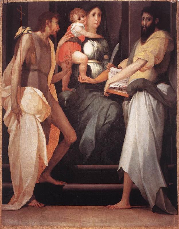 Rosso Fiorentino Madonna Enthroned between Two Saints